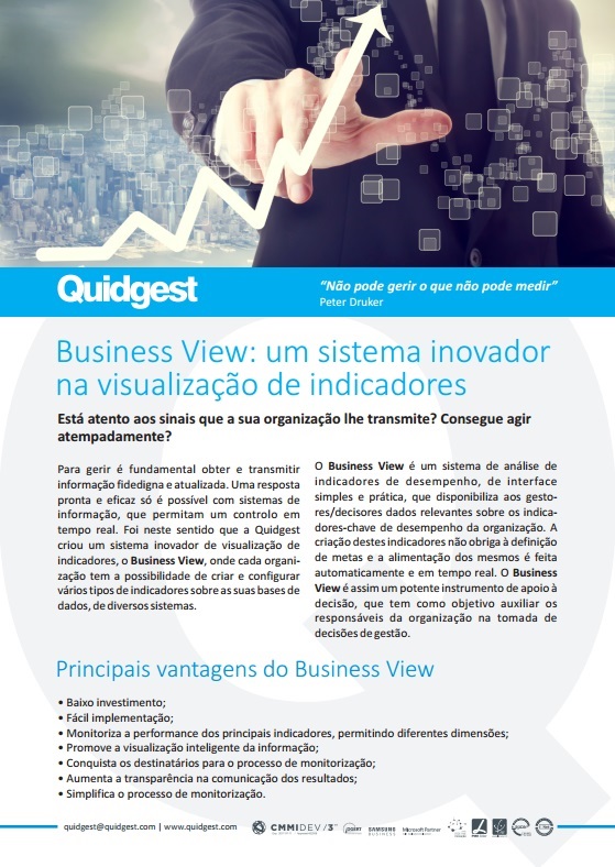 brochura Business View da Quidgest