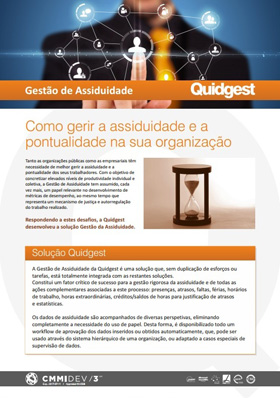 brochura Gestão de Assiduidade da Quidgest